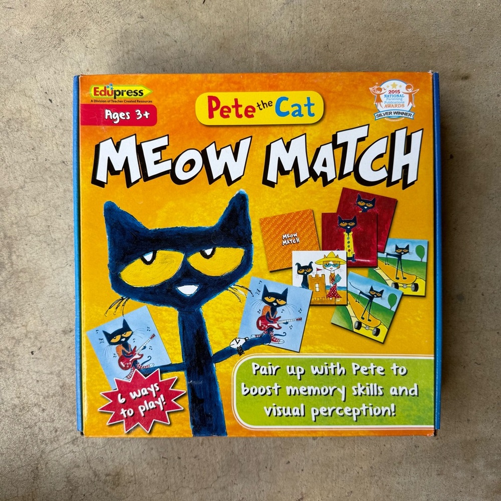 Pete the Cat “Meow Match” Game - Very Good Condition